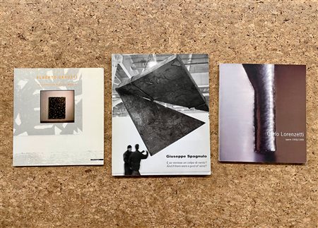 ALBERTO GARUTTI, CARLO LORENZETTI E GIUSEPPE SPAGNULO - Lotto unico di 3 cataloghi