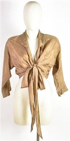 Katharine Hamnett SILK SHIRT DESCRIPTION: Long-sleeved shirt with front knot...