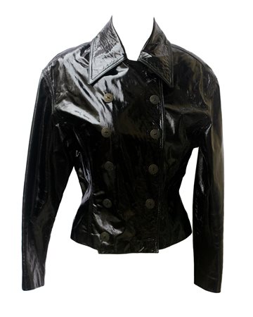 Martine Sitbon PATENT LEATHER SPENCER DESCRIPTION: Patent leather for this...