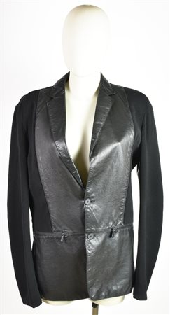 Bottega Veneta LEATHER JACKET DESCRIPTION: Leather and stretch cotton jacket....