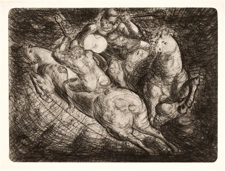 Roberto Barni (Pistoia, 1939) Cavaliere di tutti i giorni Puntasecca, es....