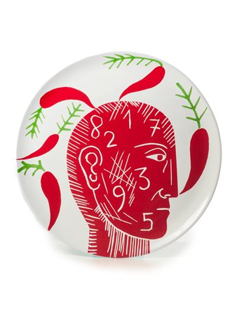 Mimmo Paladino (Paduli (Bn), 1948) Fortissima fortuna, 2015 Piatto in...