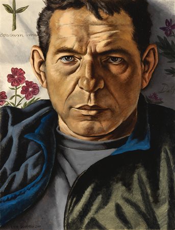 Livio Scarpella (Ghedi (Bs), 1969) Ritratto di Aldo Busi, 2001 Olio su tela...