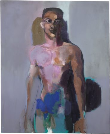 Klaus Karl Mehrkens (Brema, 1955) Mohr, 1999 Olio su tela cm. 160x130 Firma,...