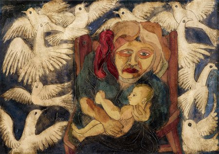 Giuseppe Serafini (Montelupo Fiorentino (Fi), 1915 - 1987) Maternità Tecnica...