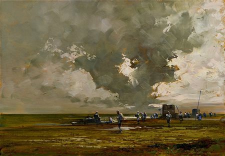 Cesare Gheduzzi (Crespellano (Bo), 1894 - Torino, 1944) Bordighera Olio su...