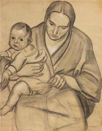Mario Tozzi (Fossombrone (PU), 1895 - St. Jean du Gard, 1979) Madonna col...