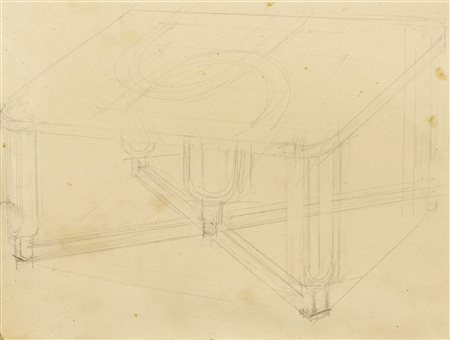 Fortunato Depero (Fondo, Val di Non (Tn), 1892 - Rovereto (Tn), 1960) Tavolo...