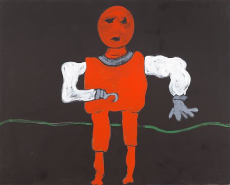 Tano Festa (Roma, 1938 - 1987) Dai nostri antenati, 1987 Acrilico su tela cm....