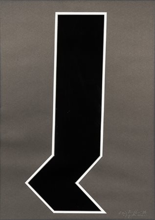 Sergio Borghesi (Volterra (Pi), 1945) Segnale nero, 1974 Tecnica mista e...