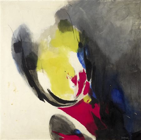 Luciano Gaspari (Venezia, 1913 - 2007) Estrazione Olio su tela cm. 120x120...