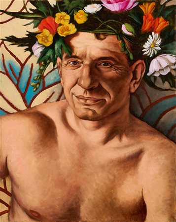 Livio Scarpella (Ghedi (Bs), 1969) Ritratto di Aldo Busi incoronato, 2003...