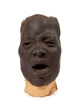 Nicola Verlato (Verona, 1965) Volto, 2000 Scultura in terracotta dipinta cm....