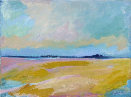 Paolo Salvati (Roma, 1939 - 2014) Campo di grano, 2008 Olio su tela cm....