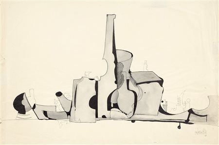 Luigi Mainolfi (Rotondi (Av), 1948) Senza titolo, 1965 Gouache e china su...