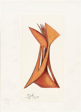 Pablo Atchugarry (Montevideo, 1954) Senza titolo Matita e pastello su carta...