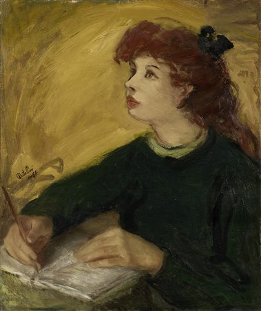 Gian Pietro Restellini (Monza, 1895 - Como, 1978) Educanda, 1951 Olio su tela...