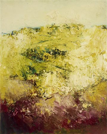 Sergio Scatizzi (Lucca, 1918 - Firenze, 2009) Estate in Valdarno, 1984 Olio...