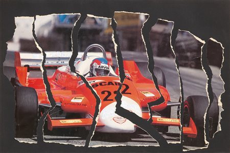 Mimmo Rotella (Catanzaro, 1918 - Milano, 2006) Formula uno, 1985 Strappage su...