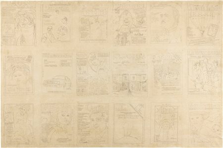 Alighiero Boetti (Torino, 1940 - Roma, 1994) Copertine (Marzo 1983), 1983...