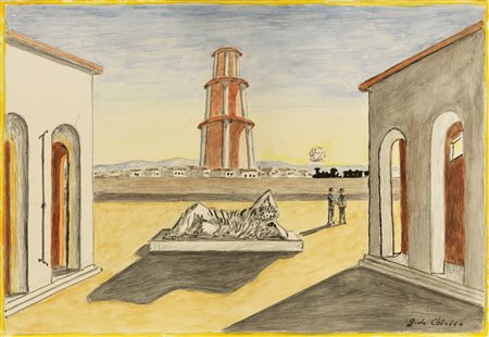 Giorgio de Chirico (Volos, 1888 - Roma, 1978) Piazza d'Italia, inizio anni...