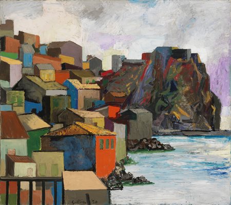 Renato Guttuso (Bagheria (Pa), 1912 - Roma, 1987) Scilla (Paesaggio), 1950...