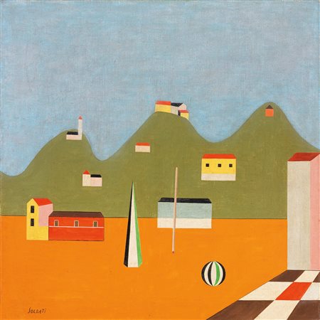 Atanasio Soldati (Parma, 1896 - 1953) Paesaggio, (1941) Olio su tela cm....