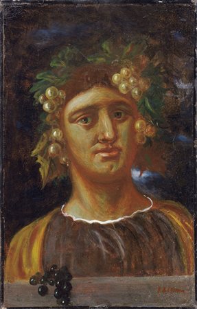 Giorgio de Chirico (Volos, 1888 - Roma, 1978) Bacco, 1923 Olio su cartone...