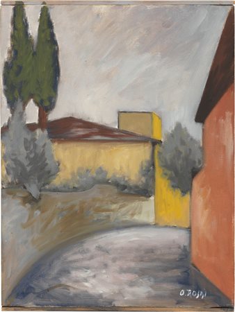 Ottone Rosai (Firenze, 1895 - Ivrea (To), 1957) Via San Leonardo, 1950 Olio...