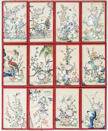 COMPOSIZIONI FLOREALI E UCCELLINI - COMPOSITIONS WITH FLOWERS AND BIRDS Cina,...