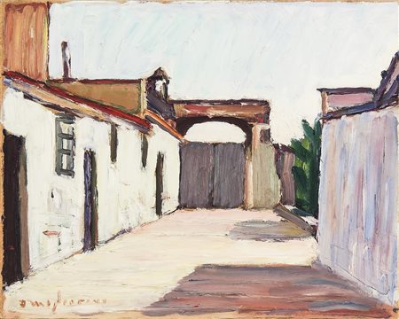 DINO MIGLIORINI (1907-2005) Scorcio di casolare - View of a Farmhouse olio su...