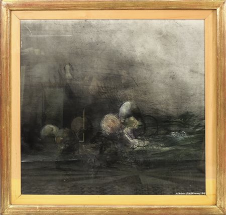 MARIO FALLANI Natura morta - Still Life tecnica mista su carta - mixed media...