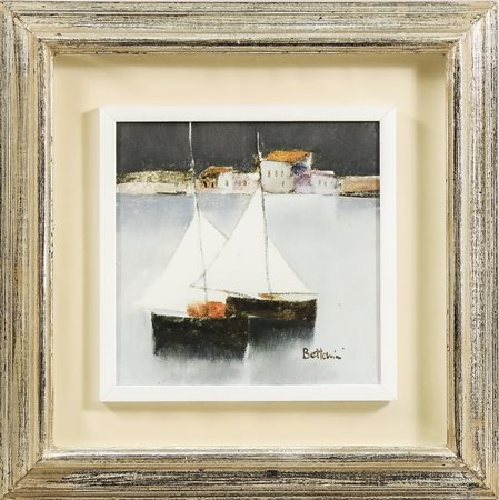 LIDO BETTARINI Paesaggio marino con barche a vela - Seascape with Sailing...