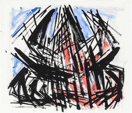 VINICIO BERTI (1921-1991) Senza Titolo - Untitled acrilico su cartoncino -...