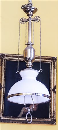 LAMPADA SALISCENDI IN OTTONE - BRASS RISE-AND-FALL PENDANT LAMP h cm 110