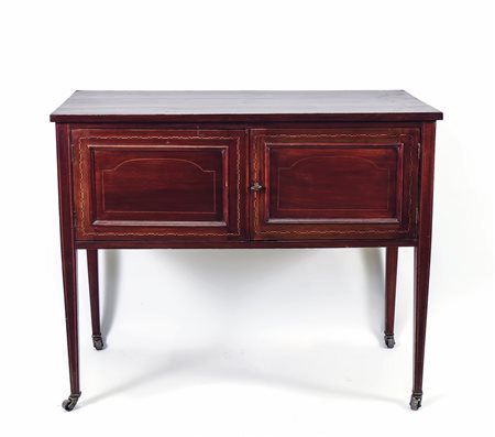 PICCOLO STIPO IMPIALLACCIATO IN MOGANO - SMALL MAHOGANY VENEERED CABINET...