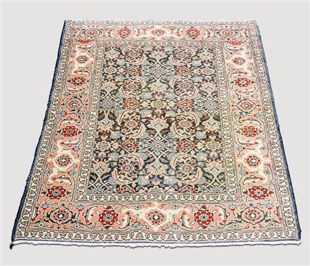 TAPPETO PERSIANO MESHKABAD - PERSIAN MESHKABAD RUG fondo blu, campo a motivo...