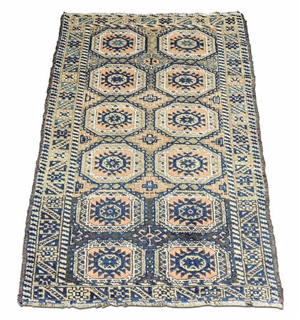 TAPPETO BELUCISTAN - BELUCISTAN RUG fondo verde salvia, campo con motivi...