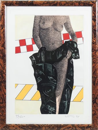 GIANNI BERTINI (1922-2010) Composizione con nudo femminile - Composition with...