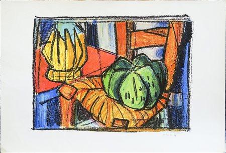 GUALTIERO NATIVI (1921-1999) Nature morte - Still Lifes due litografie - two...