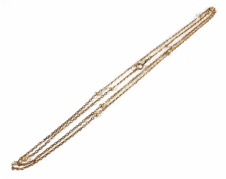 CATENA DA OROLOGIO IN ORO ROSA - ROSE GOLD WATCH CHAIN INIZIO DEL XX SECOLO -...