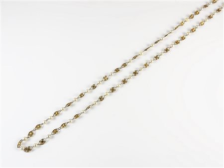 LUNGA COLLANA IN ORO GIALLO E PERLE - GOLD AND PEARLS LONG NECKLACE inzio del...