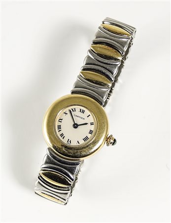 OROLOGIO DA POLSO IN ACCIAIO E ORO - STEEL AND GOLDEN WATCH Cartier quadrante...