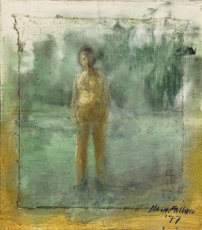 MARIO FALLANI FIGURA - FIGURE tecnica mista su tela - mixed media on canvas,...
