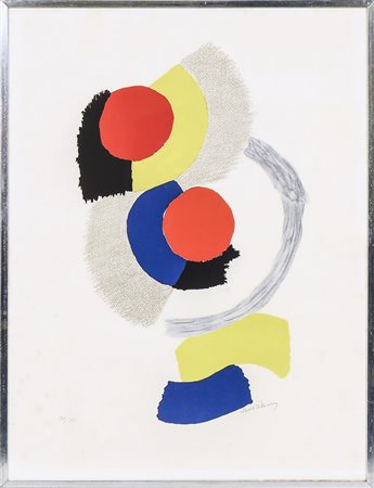 SONIA DELAUNAY (1885-1979) Senza Titolo - Untitled litografia - lithograph,...