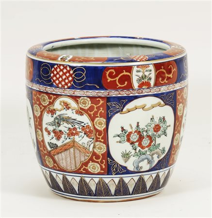 CACHEPOT IN PORCELLANA GIAPPONESE IMARI - IMMARI JAPANESE PORCELAIN CACHEPOT...