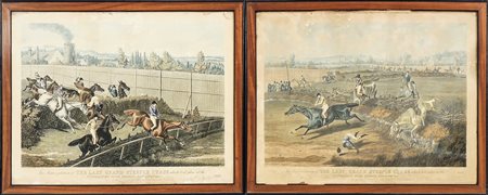 SCENE DI GARA ALL'IPPODROMO - THE LAST GRAND STEEPLE CHASE Londra, XIX secolo...