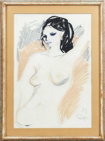 BRUNO PAOLI (1915-2005) Nudo femminile - Female Nude pastello su carta -...