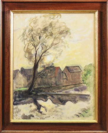 ELISABETH CHAPLIN (1890-1982) Paesaggio Belga 1958 c. - Belgian Landscape...