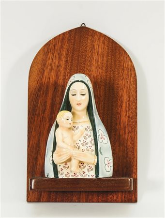 GRUPPO IN CERAMICA POLICROMA - PAINTED CERAMIC FIGURAL GROUP Sesto...